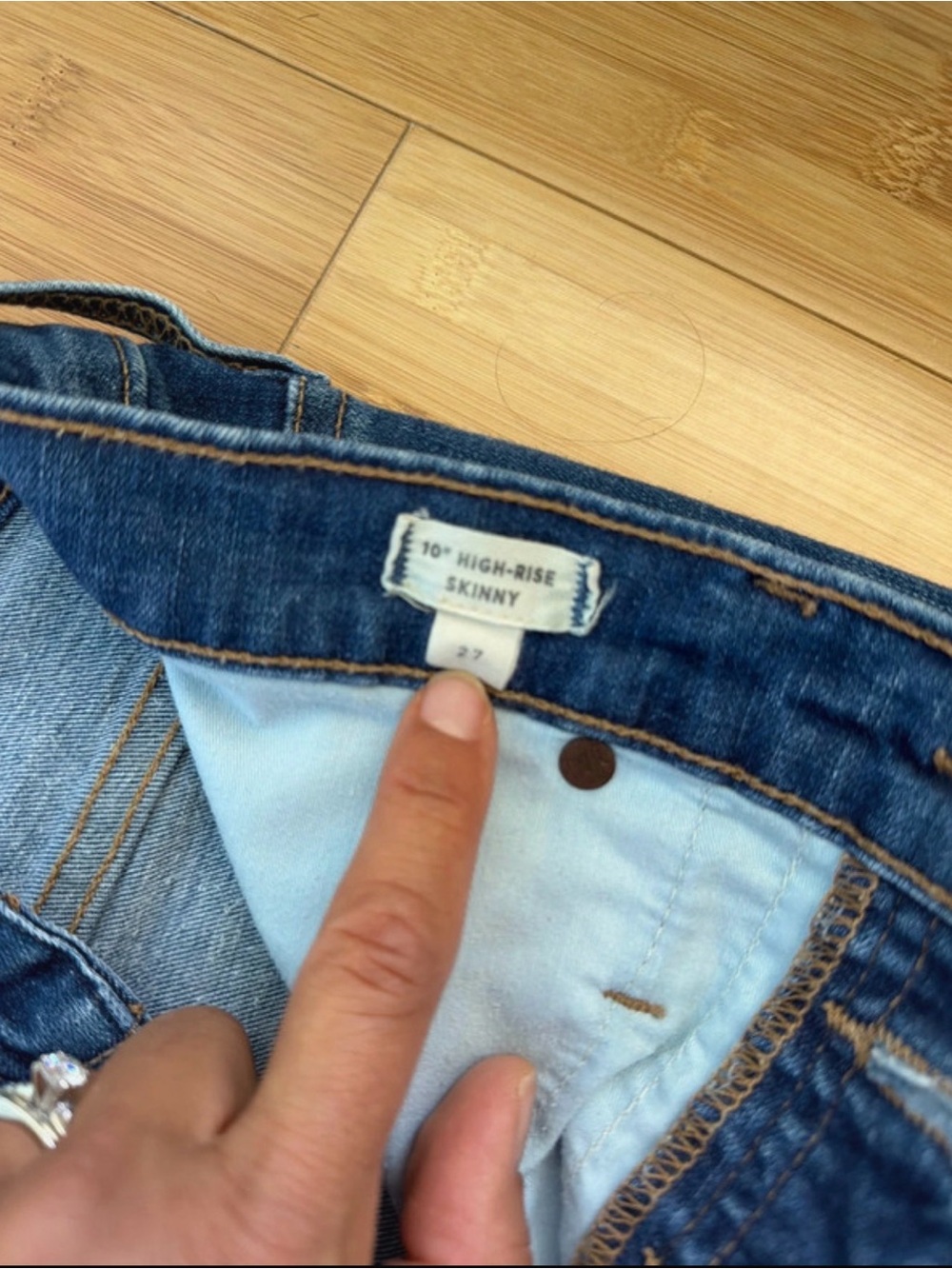 Madewell Dark Blue High-Rise Skinny Jeans